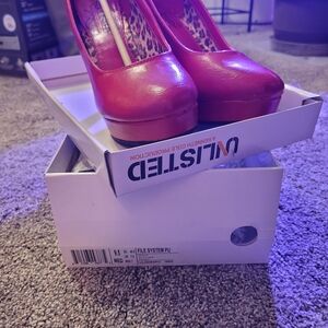 Unlisted Bold Red Platform Heels